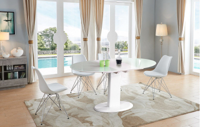 Стол B2396 белый (овальный) фото Стол B2396 белый (овальный). Фото