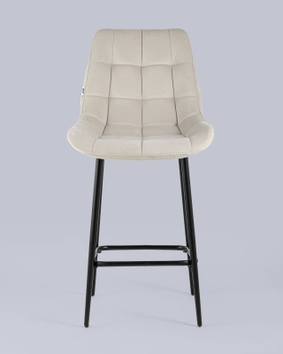 Стул полубарный Флекс велюр бежевый. Фото