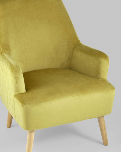 Кресло Хантер велюр горчичный. Фото №9
