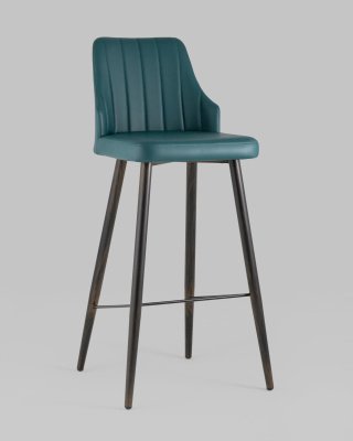 Стул барный Коналл экокожа темно-синий фото Стул барный Коналл экокожа темно-синий. Фото №3