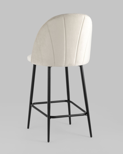 Стул полубарный Логан велюр бежевый. Фото №7