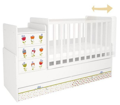Кровать-трансформер Polini Kids Simple, белый фото Кровать-трансформер Polini Kids Simple, белый. Фото №5