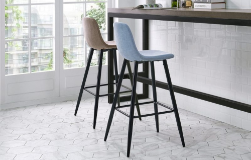 Стул полубарный 350S бежевый/черный. Фото №7