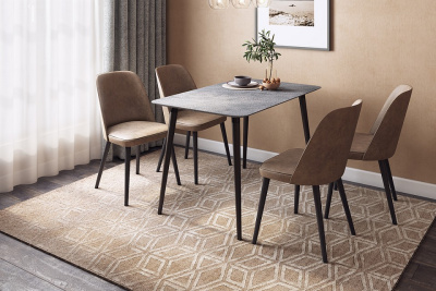 Олимп 1 Стол (обеденный) камень темный/венге. Фото