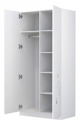 Шкаф платяной Polini kids French 1230 Amis, белый фото Шкаф платяной Polini kids French 1230 Amis, белый. Фото №3