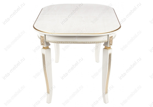 Стол деревянный Romeo молочный / патина золото. Фото №4