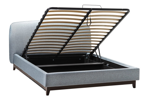 Кровать с ортопедическим основанием и ящиком Сканди Лайт 1.6 Грей фото Кровать с ортопедическим основанием и ящиком Сканди Лайт 1.6 Грей. Фото №4