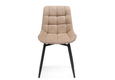 Стул на металлокаркасе Челси крутящийся велюр бежевый / черный фото Стул на металлокаркасе Челси крутящийся велюр бежевый / черный. Фото №3