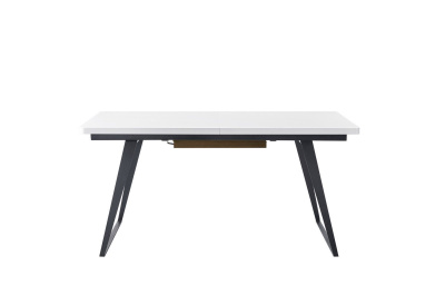 Стол DT-93B белый матовый/орех фото Стол DT-93B белый матовый/орех. Фото