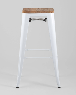 Стул барный TOLIX WOOD белый глянцевый фото Стул барный TOLIX WOOD белый глянцевый. Фото №4