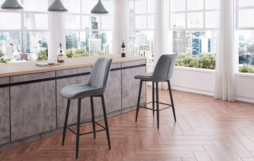 Стул полубарный CG1953B серый UF910-03. Фото №4