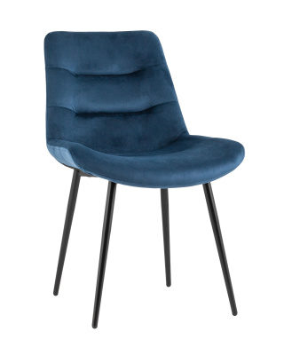 Стул Остин велюр пыльно-синий. Фото