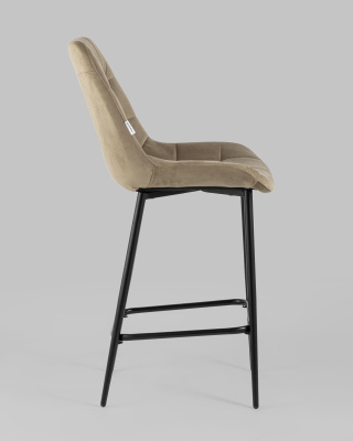 Стул полубарный Флекс велюр капучино. Фото