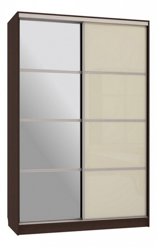 Гранд 2-600 с зеркалом (полки справа) венге/крем. Фото №1