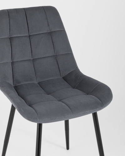 Стул Флекс велюр тёмно-серый. Фото №9