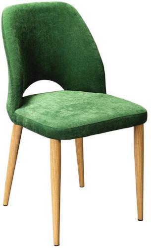 Стул Валенсия экокожа красная золотые ножки. Фото №1