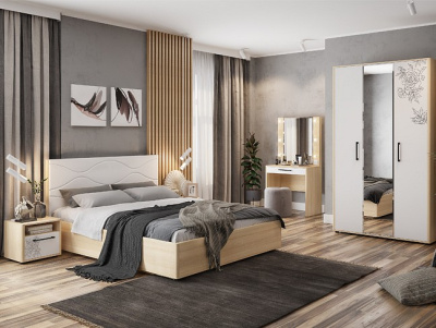 Зара Шкаф 3-створчатый дуб сонома/белый. Фото