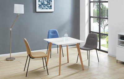 Стол M-407/80 белый матовый/бук фото Стол M-407/80 белый матовый/бук. Фото