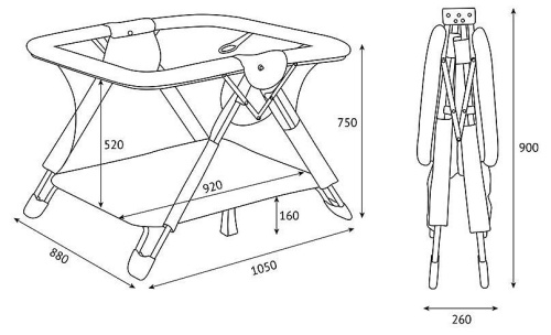 Манеж Polini Kids Comfort, серый. Фото №10