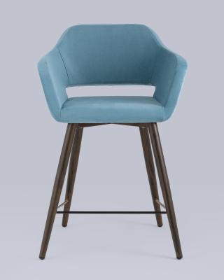 Стул полубарный Саймон велюр пыльно-голубой фото Стул полубарный Саймон велюр пыльно-голубой. Фото №5