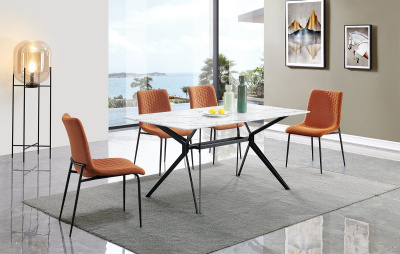 Стол MARBELLA FSD1943 белый мрамор фото Стол MARBELLA FSD1943 белый мрамор. Фото