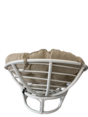 Кресло Папасан 23/01, цвет: белый. Фото