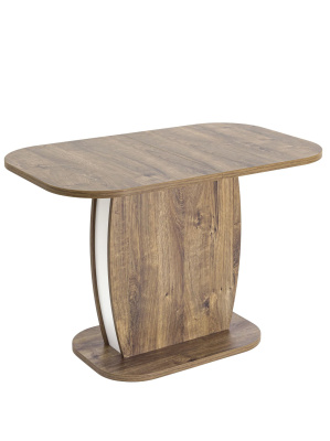 Стол Barrel 110-145*70 дуб Ка/белый. Фото №2