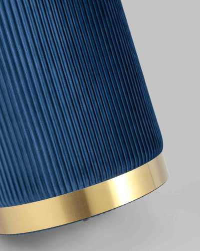 Пуф Шарлотта с ящиком велюр синий. Фото №7