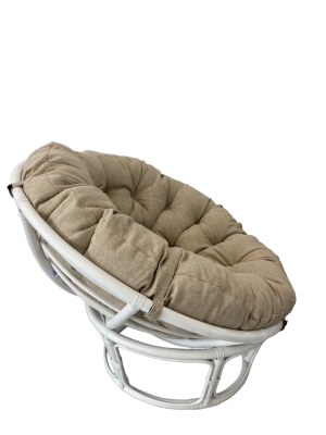 Кресло Папасан 23/01, цвет: белый. Фото