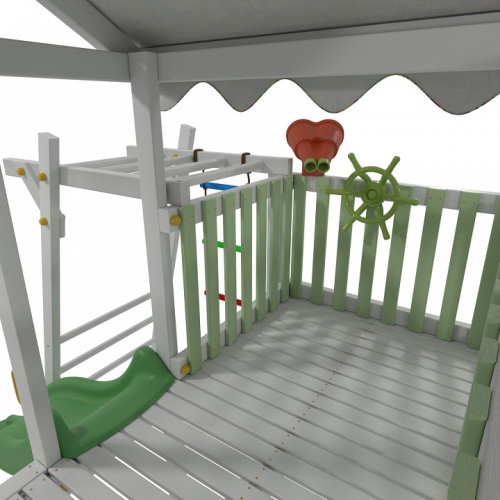 Комплекс игровой ДК2Б, бирюзовый, серый. Фото №8