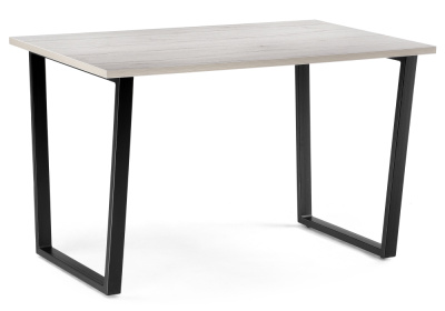 Стол деревянный Лота Лофт 140 25 мм юта / черный матовый. Фото