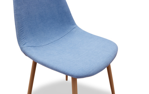 Стул DC350 голубой/дерево. Фото №6