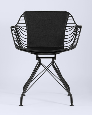 Кресло Thomas черное с черной подушкой. Фото №5