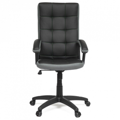 Компьютерное кресло TRENDY кож/зам/ткань, черный/серый, 36-6/12. Фото