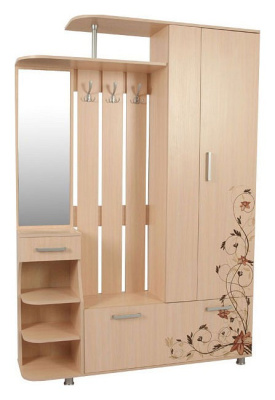 Стенка для прихожей Барселона-2 дуб млечный. Фото