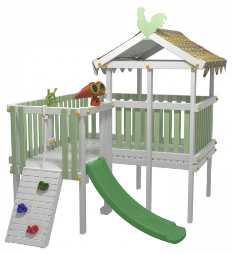 Комплекс игровой ДК8Б, бирюзовый, серый. Фото №1