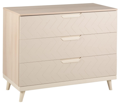 Комод с 3 ящиками Сканди Жемчужно-белый. Фото №2