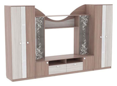 Гармония Шкаф 2-створчатый ясень шимо темный/ясень шимоСветлый. Фото