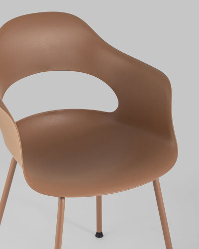 Стул Lady пластик коричневый. Фото №9