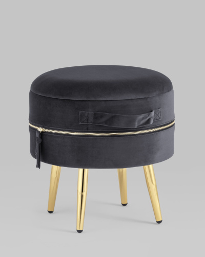 Пуф Тильда велюр антрацит. Фото №3