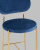 Стул полубарный Барбара велюр синий золотые ножки фото Стул полубарный Барбара велюр синий золотые ножки. Фото №9