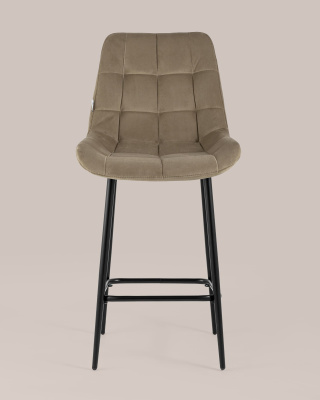 Стул полубарный Флекс велюр капучино. Фото