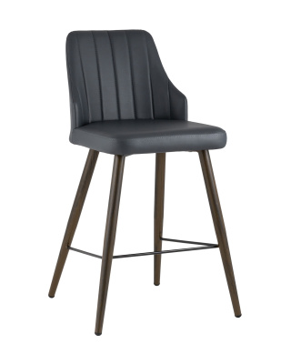 Стул полубарный Коналл экокожа антрацит фото Стул полубарный Коналл экокожа антрацит. Фото