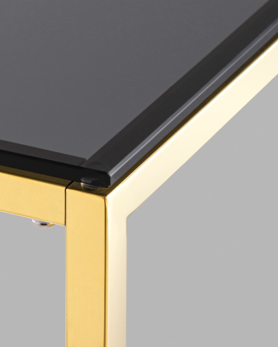 Консоль ТАУН 115*30 золото стекло smoke. Фото №7