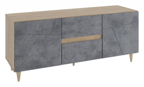 Киото СТЛ.339.03 Тумба под ТV Дуб небраска/Бетон тёмный. Фото №1