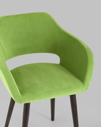 Стул с подлокотниками Саймон велюр травяной. Фото №9
