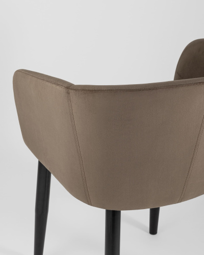 Кресло Ральф велюр коричневый. Фото №9