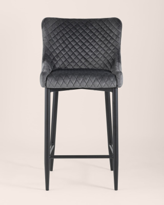Стул полубарный Ститч велюр серый. Фото