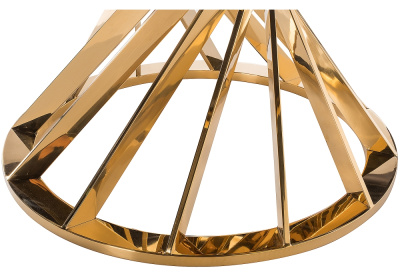 Стол стеклянный Twist gold / black. Фото